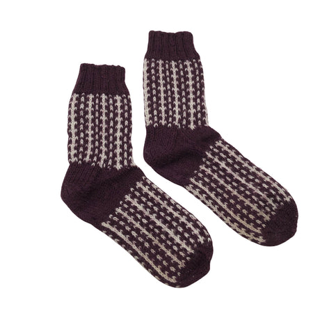 Unisex Handmade - Wool socks, size 39 - Violet ()