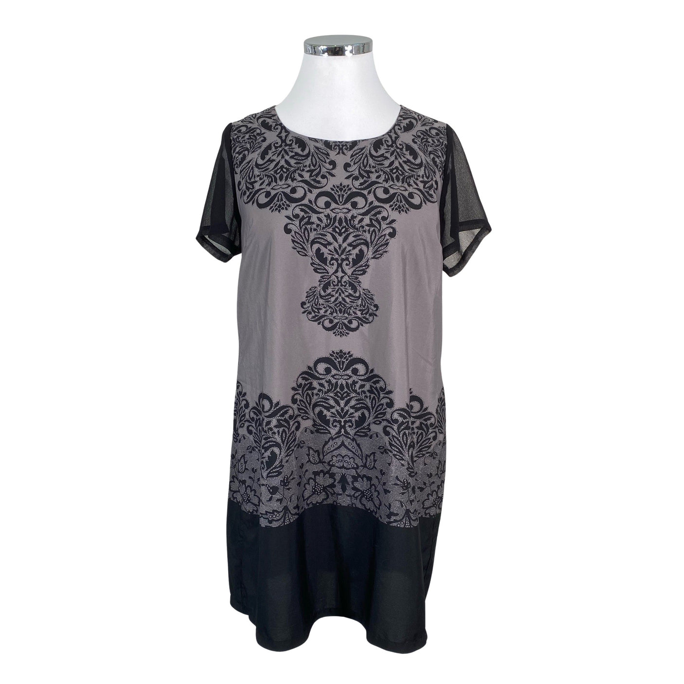 Unisex Isolde - Schiffon dress, size 42 - Gray (1)