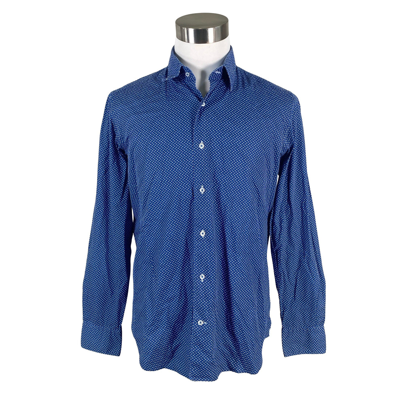 Unisex Massimo Dutti - Collared shirt, size L - Blue (1)