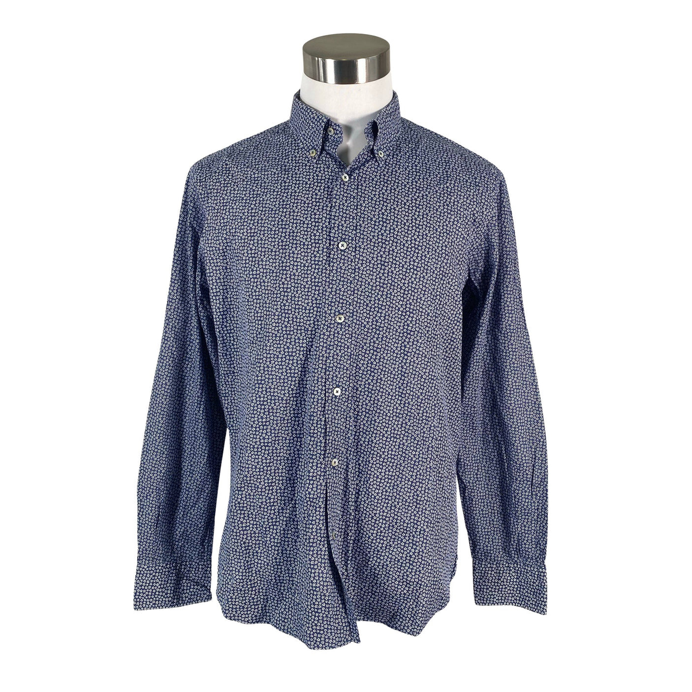 Unisex Massimo Dutti - Collared shirt, size L - Blue (1)