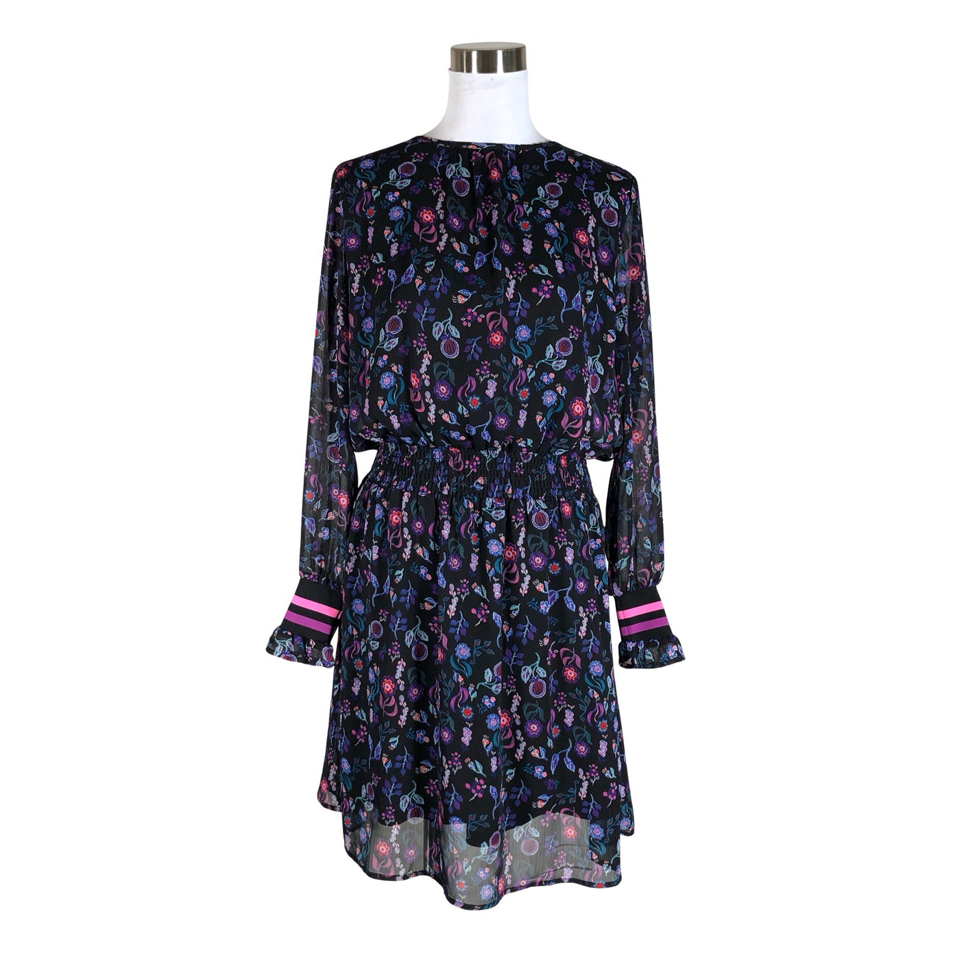 Unisex Saint Tropez - Schiffon dress, size 36 - Black (1)