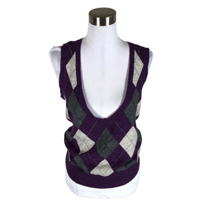 Unisex Gant - Knit vest, size 38 - Violet (1)