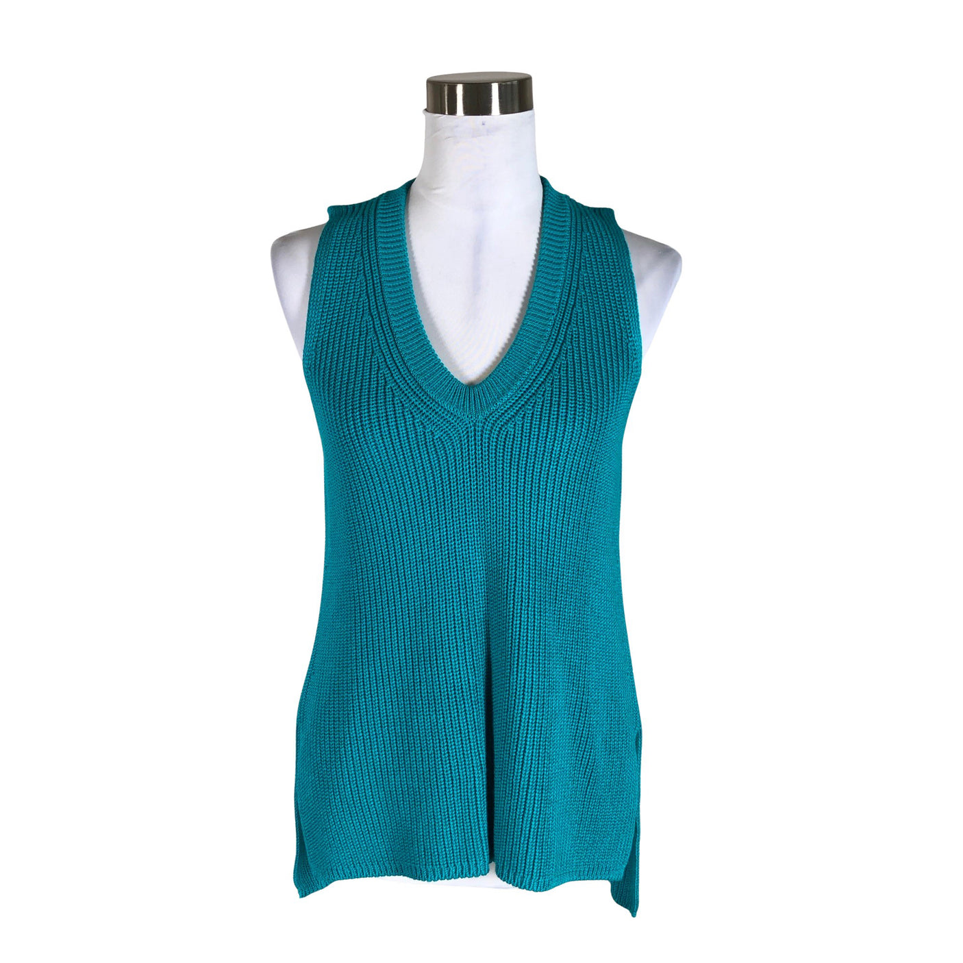 Unisex Massimo Dutti - Knit vest, size 40 - Turquoise (1)