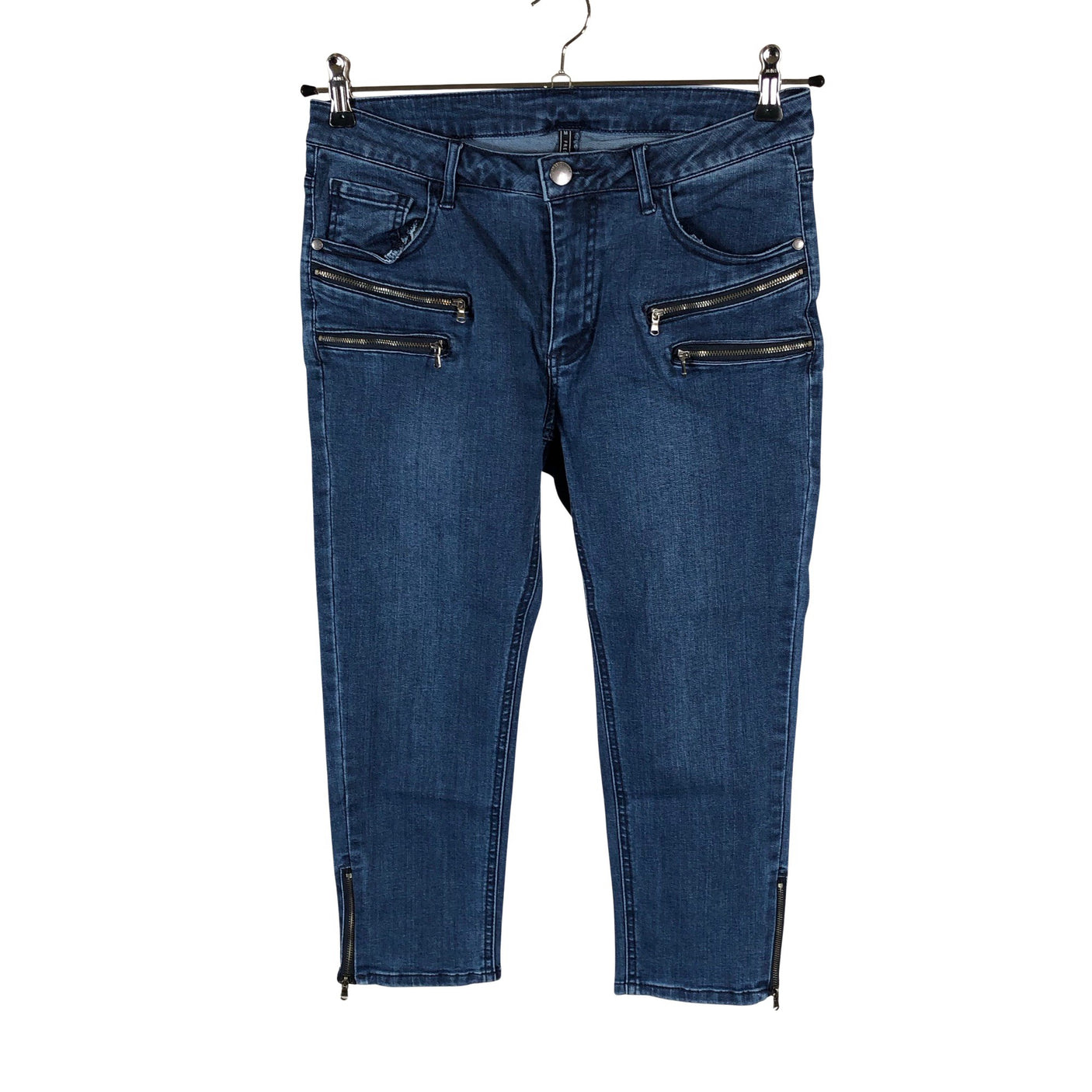 Unisex Free Quent - Capri jeans, size 38 - Black (1)