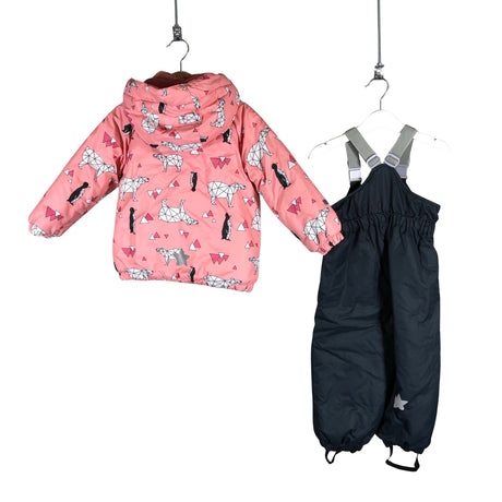 Unisex Tokka Tribe - Winter jacket and pants set, size 86 - 92 - Light pink (2)