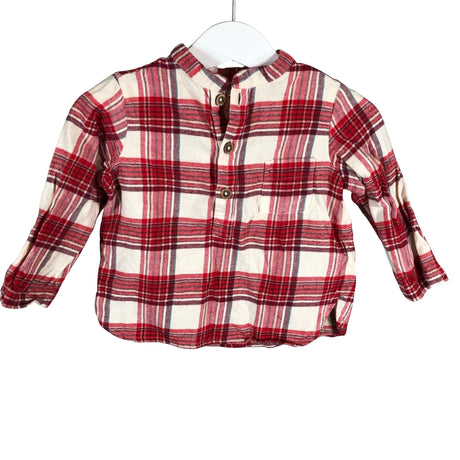 Unisex Bonton - Flannel shirt, size 80 - 86 - Red ()