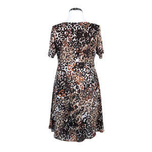 Unisex Modelia - Schiffon dress, size 42 - Brown (2)