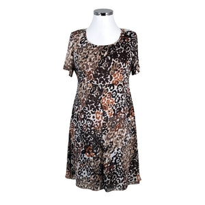 Unisex Modelia - Schiffon dress, size 42 - Brown (1)