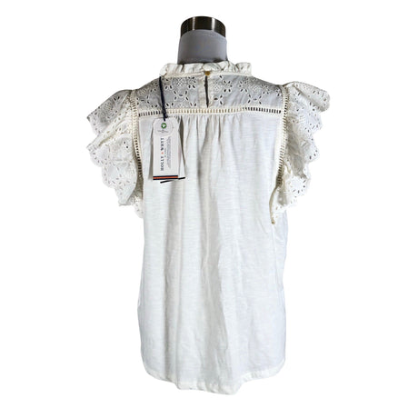 Unisex Holly & Whyte by Lindex - Short-sleeved blouse, size 40 - Natural white (2)