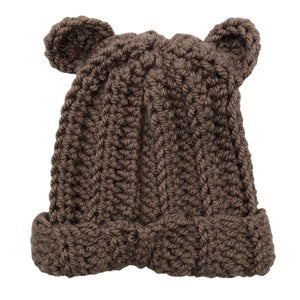 Unisex Handmade - Winter beanie, size 46 - 48 cm - Brown (1)