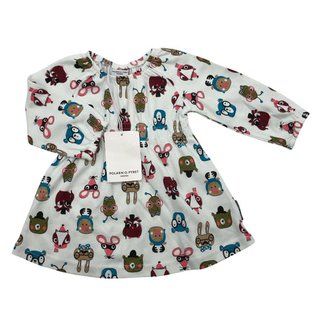 Unisex Polarn O. Pyret - Tricot dress, size 56 - 62 - White ()