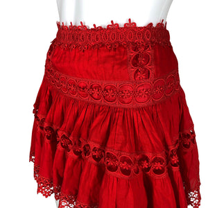 Unisex Charo Ruiz Ibiza - Summer skirt, size 32 - Red (3)