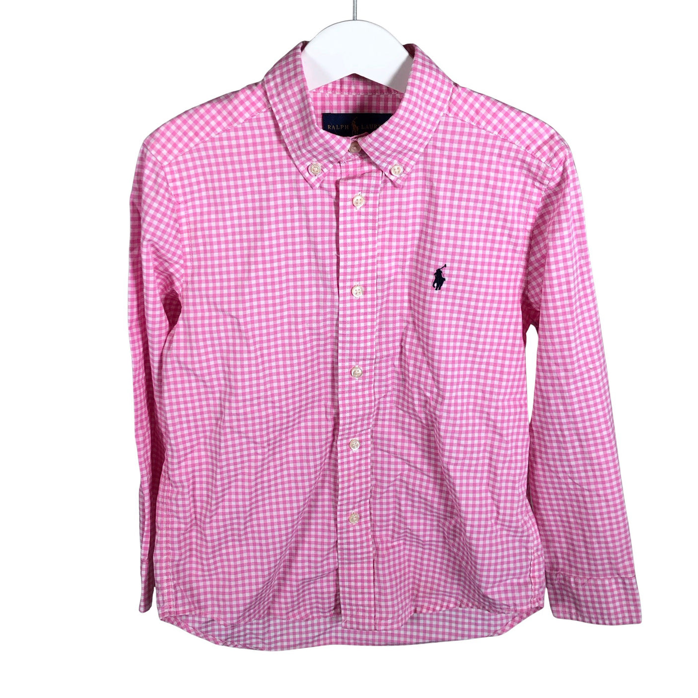 Unisex Polo Ralph Lauren - Collared shirt, size 110 - 116 - Light pink (1)