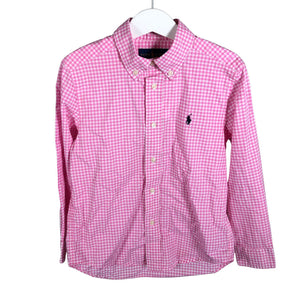 Unisex Polo Ralph Lauren - Collared shirt, size 110 - 116 - Light pink (1)