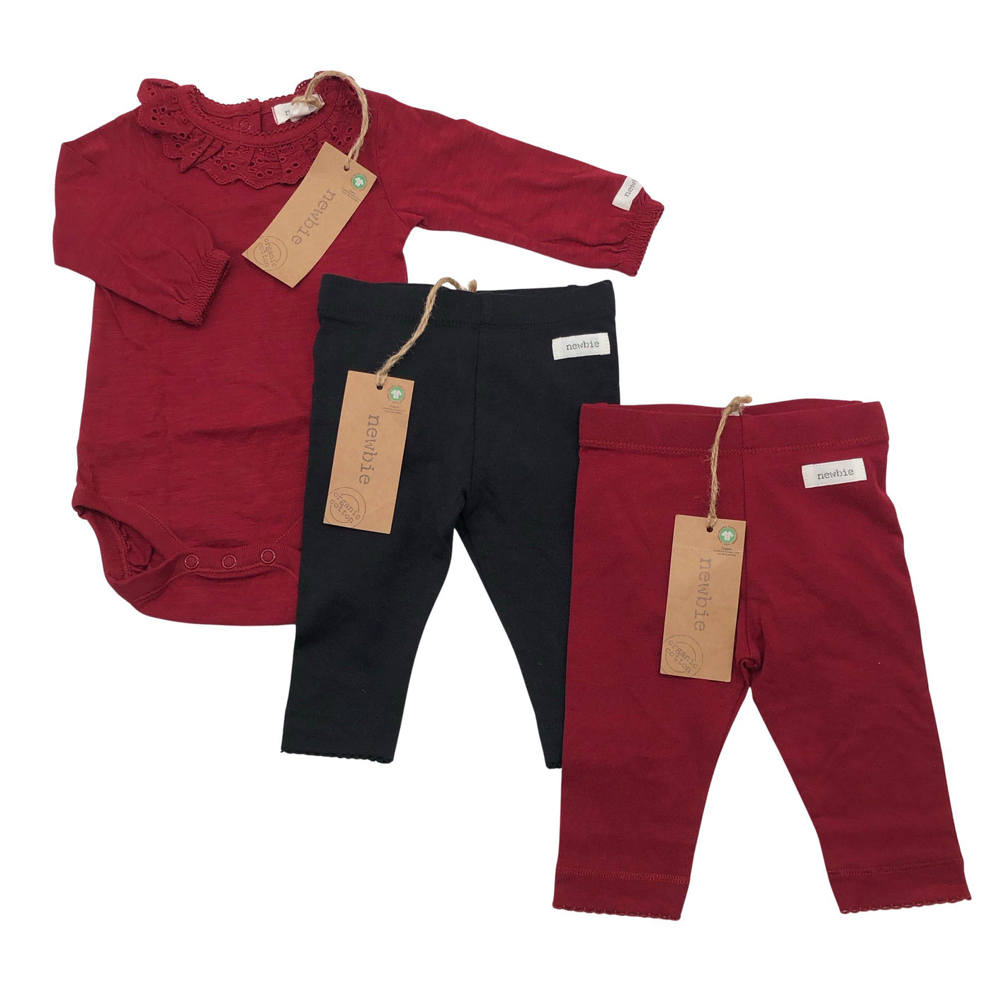 Unisex Newbie - Body, size 56 - 62 - Wine red (1)