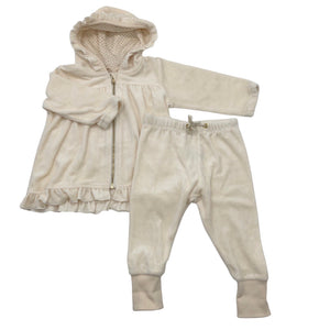 Unisex Lindex - Sweatshirt and pants set, size 68 - 74 - Natural white (1)