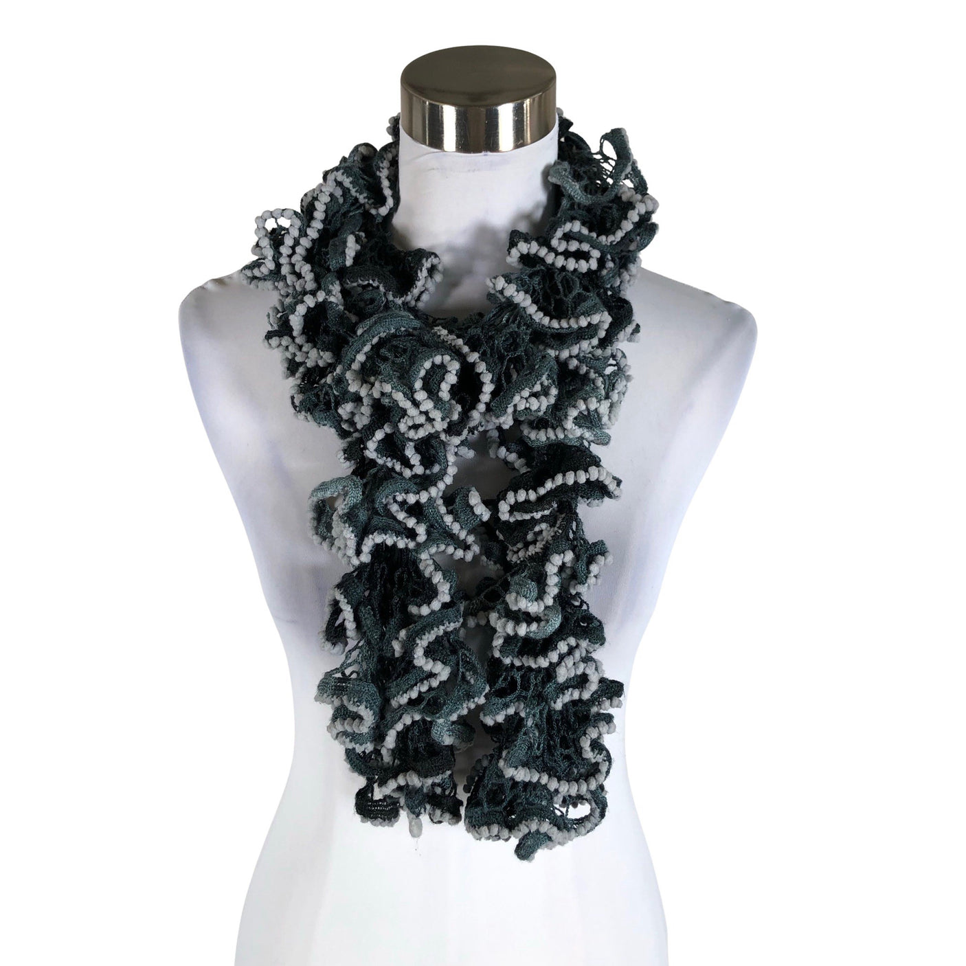Unisex Handmade - Scarf, size Midi - Gray (1)