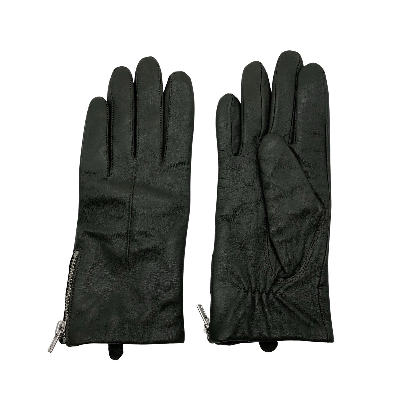 Unisex A+more - Leather gloves, size No size - Green (1)