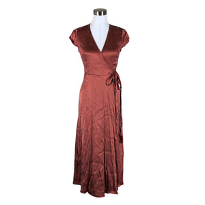 Unisex &Other Stories - Schiffon dress, size 38 - Brown (1)