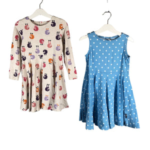 Unisex Polarn O. Pyret - Tricot dress, size 104 - 110 - Gray (1)