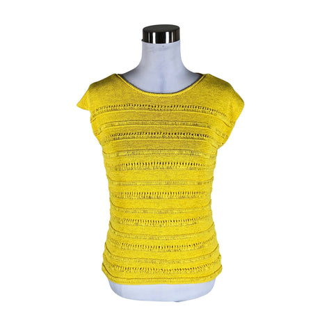 Unisex Ril's - Knit vest, size 40 - Yellow ()
