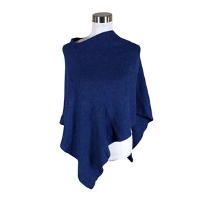 Unisex La Alpaca - Poncho, size 38 - Blue (1)