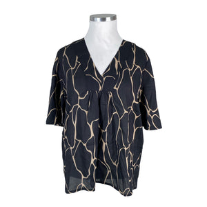 Unisex Nanso - Short-sleeved blouse, size 44 - Black (1)