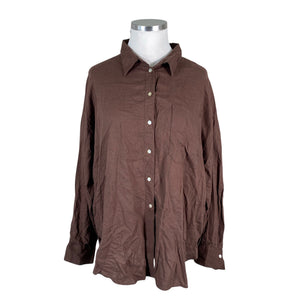Unisex Lindex - Collared shirt, size 48 - Brown (1)