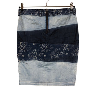 Unisex Cream - Denim skirt, size 40 - Blue (2)