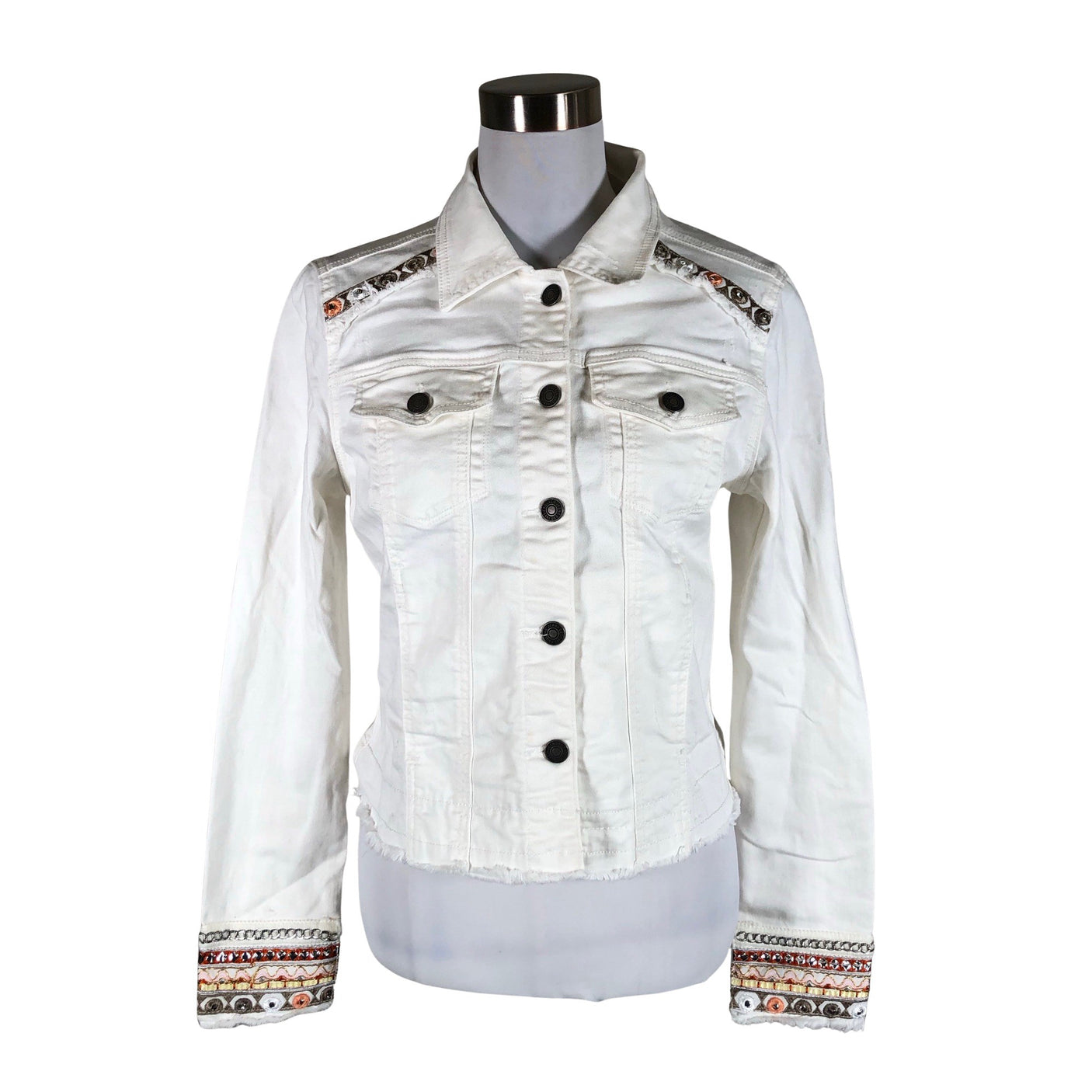 Unisex Esqualo - Denim jacket, size 40 - White (1)