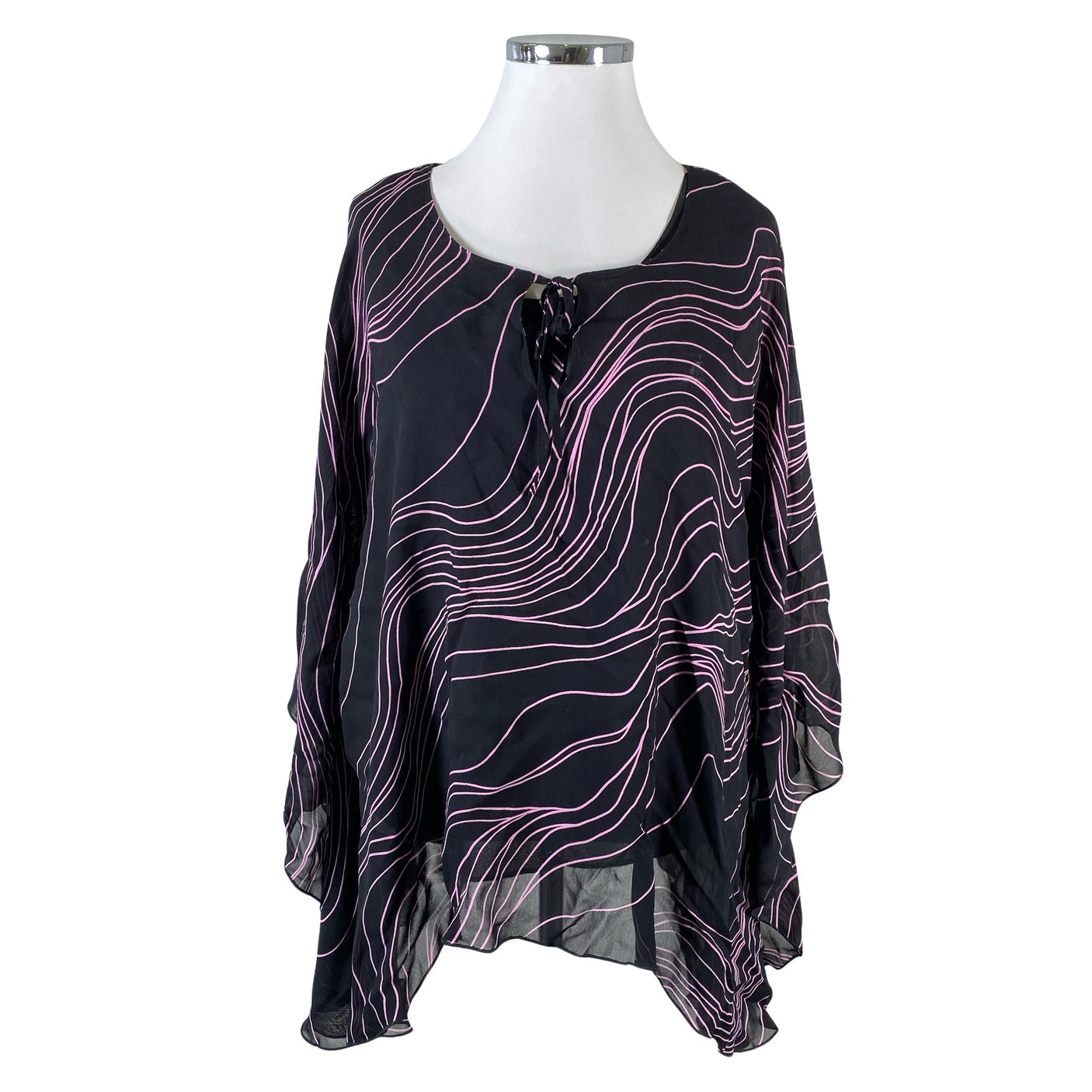 Unisex Tricana - Schiffon tunic, size 44 - Black (1)