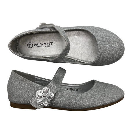 Unisex Migant - Festive ballerinas, size 31 - Silver ()