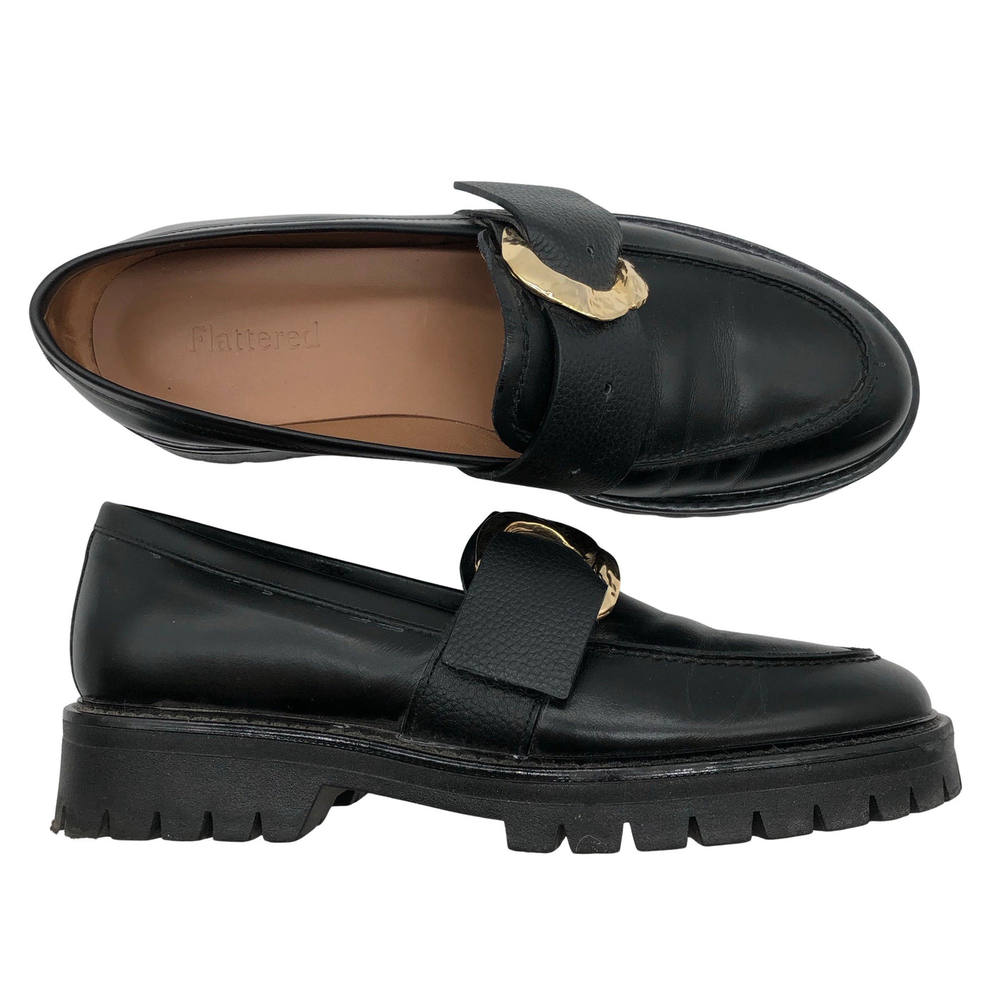 Unisex Flattered - Loafers, size 38 - Black (1)