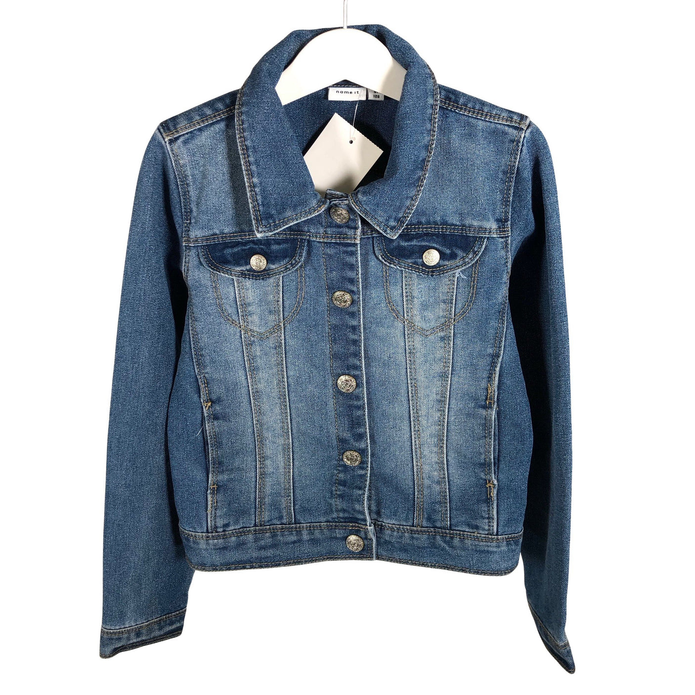 Unisex Name It - Denim jacket, size 122 - 128 - Blue (1)