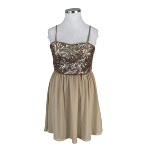 Unisex Chic Femme - Party dress, size 44 - Beige (1)