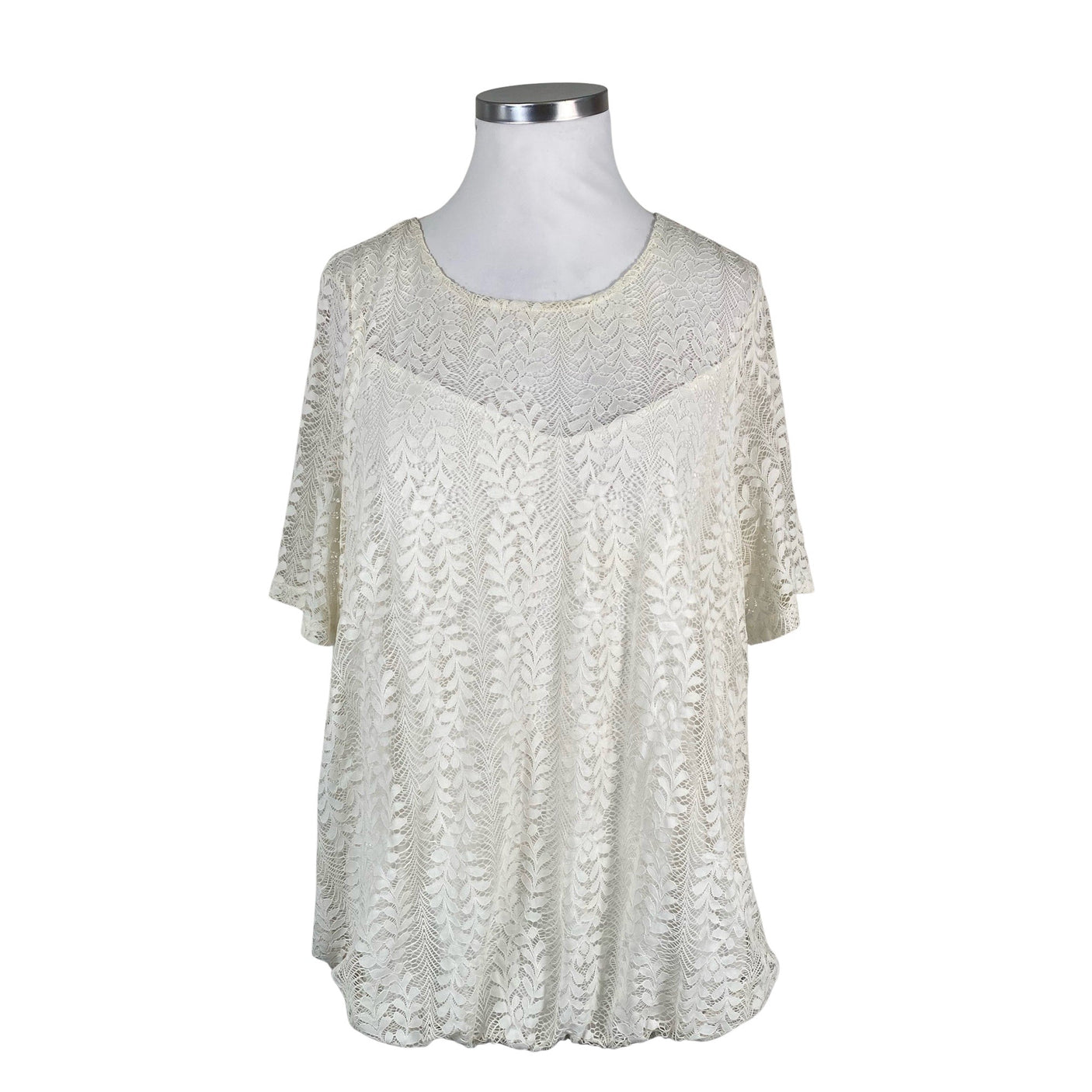 Unisex Zizzi - Short-sleeved blouse, size 46 - White (1)