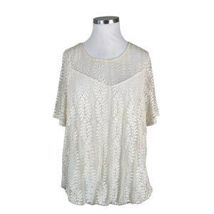 Unisex Zizzi - Short-sleeved blouse, size 46 - White (1)