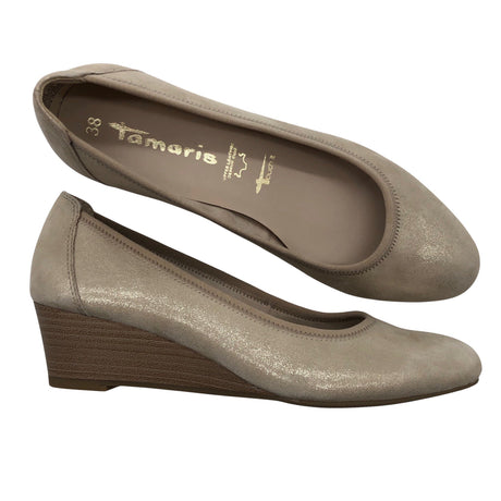 Unisex Tamaris - Wedge heel shoes, size 38 - Beige ()