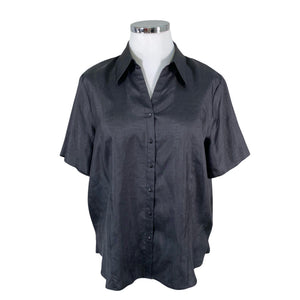 Unisex Gerry Weber - Short-sleeved blouse, size 48 - Black (1)