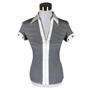 Unisex Rayure - T-shirt, size 38 - Blue (1)