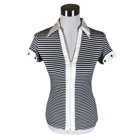 Unisex Rayure - T-shirt, size 38 - Blue ()