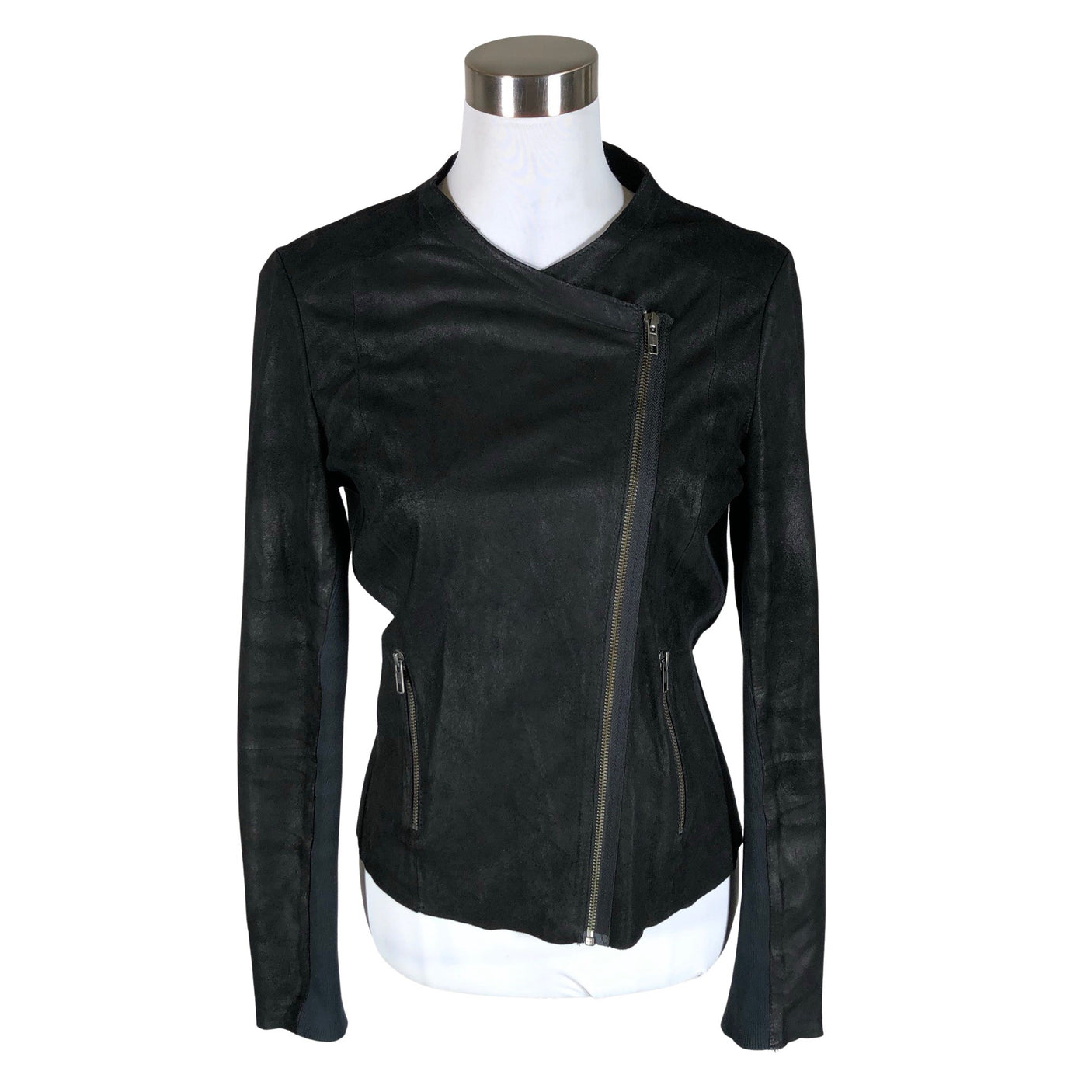 Unisex Selected - Leather jacket, size 38 - Black (1)