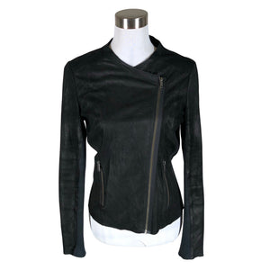 Unisex Selected - Leather jacket, size 38 - Black (1)