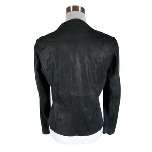 Unisex Selected - Leather jacket, size 38 - Black (2)