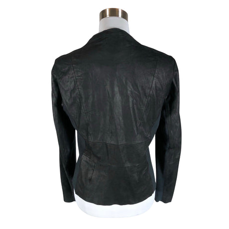 Unisex Selected - Leather jacket, size 38 - Black (2)