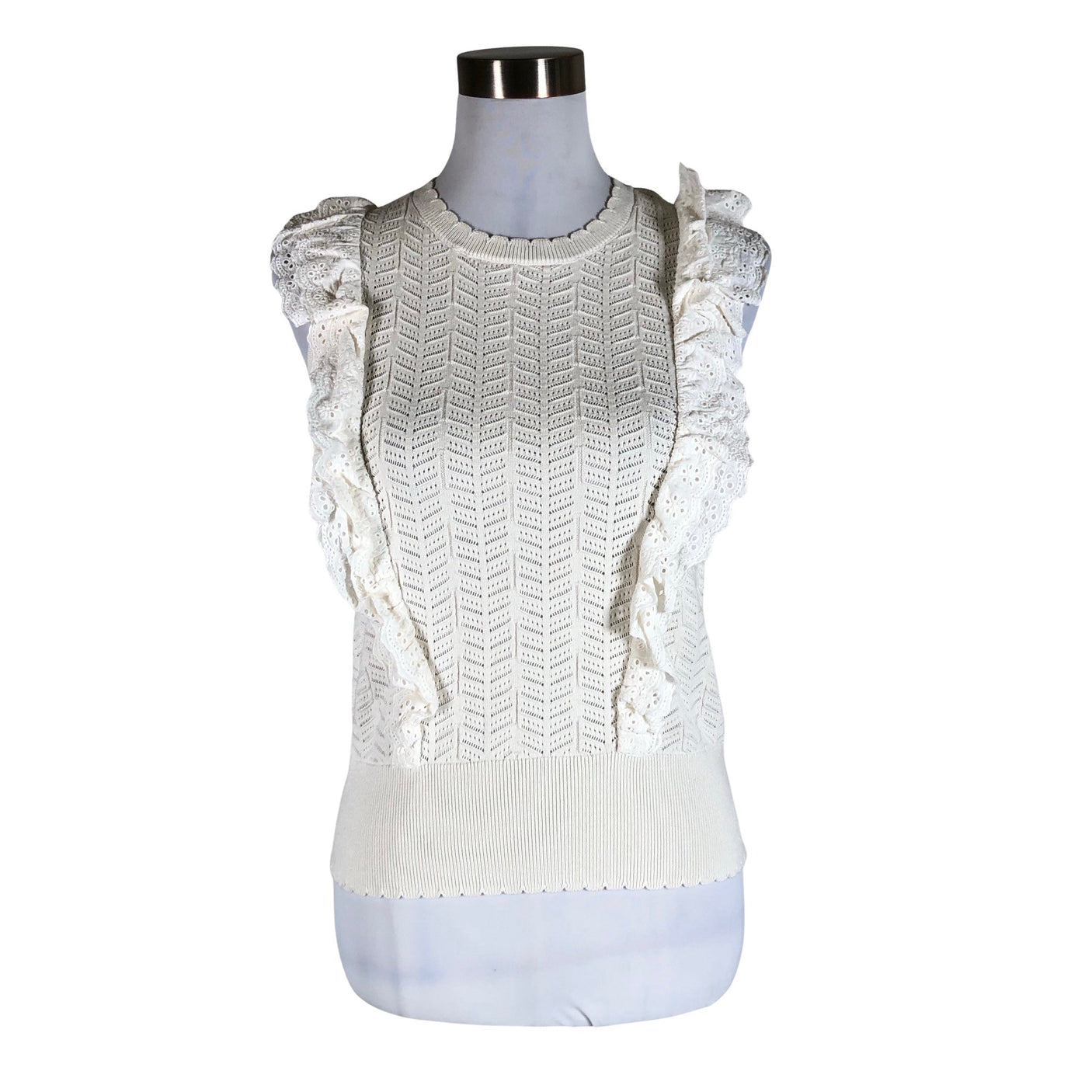 Unisex Holly & Whyte by Lindex - Knit vest, size 38 - Natural white (1)