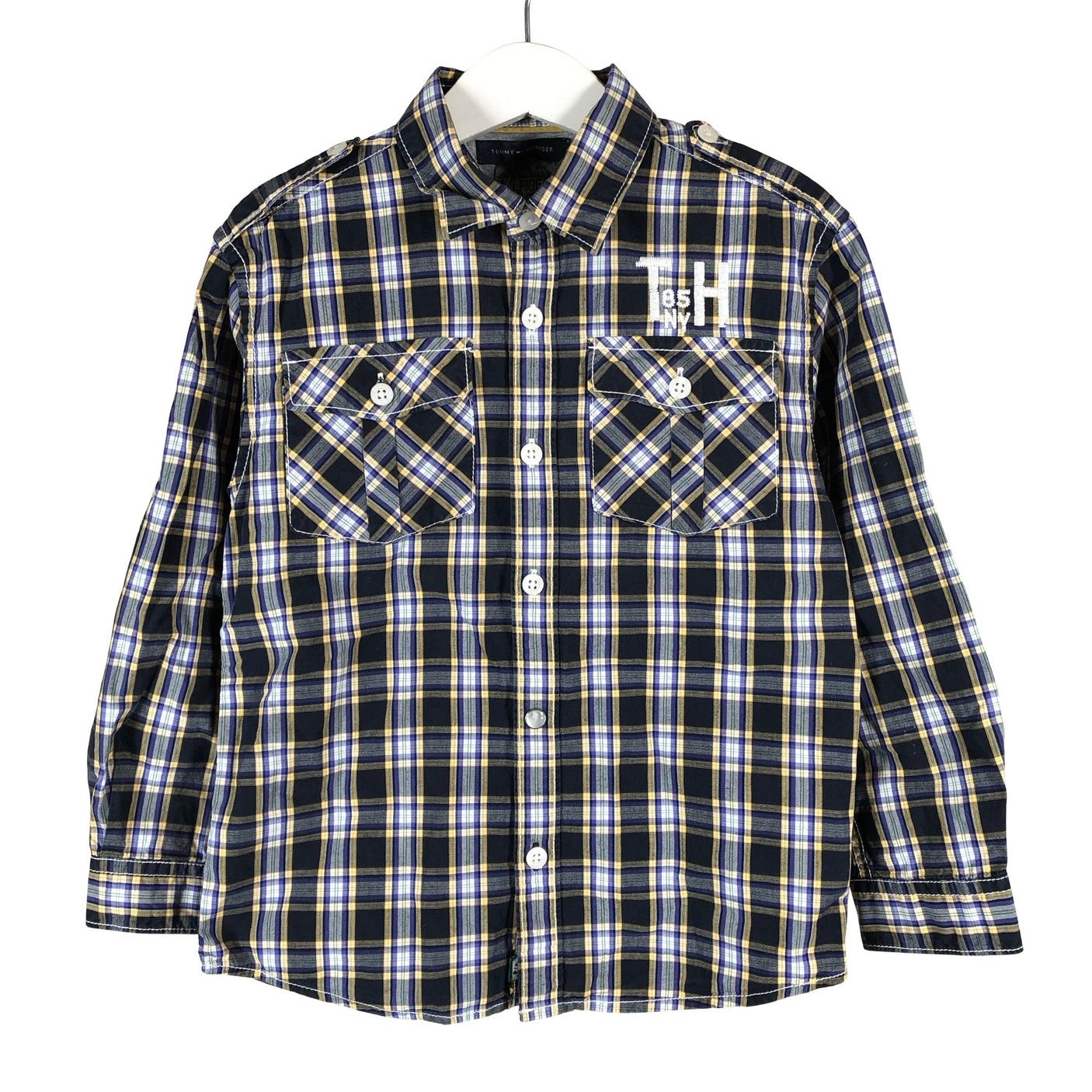 Unisex Tommy Hilfiger - Collared shirt, size 110 - 116 - Black (1)