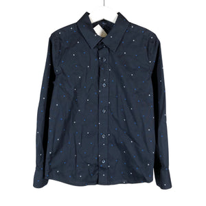 Unisex We Fashion - Collared shirt, size 122 - 128 - Blue (1)