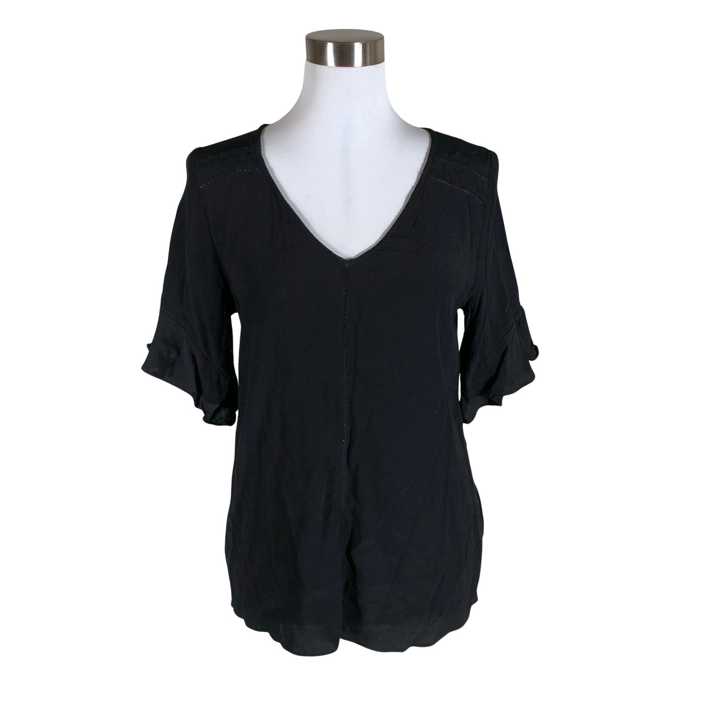Unisex Sud express - Short-sleeved blouse, size 38 - Black (1)