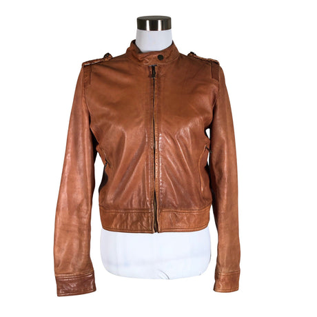 Unisex Michael Kors - Leather jacket, size 38 - Brown ()